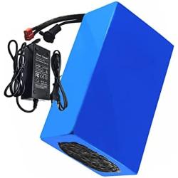 36V 30Ah E-Bike Lithium Ion Battery Pack, Built-in BMS, Rechargeable Replacement Battery for 100W-500W Motors, with 42V Charger
