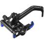 Motoforti Motorcycle Bicycle Handlebar Cell Phone Holder 360° Rotatable Aluminum Alloy for Most 3.5-7 Inch Smartphones Black Blue