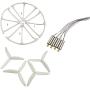 Upgraded Motors Three Blades Propellers Main Propeller Guard Bumpers Protectors for Hubsan H502E H502S Drone Replacement CCW CW with Metal Gears RC Quadcopter Spare Parts Set (White)