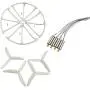 Upgraded Motors Three Blades Propellers Main Propeller Guard Bumpers Protectors for Hubsan H502E H502S Drone Replacement CCW CW with Metal Gears RC Quadcopter Spare Parts Set (White)