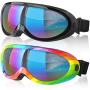 COOLOO Ski Goggles, Motorcycle Goggles, Snowboard Goggles for Men Women Kids - UV Protection Foam Anti-Scratch Dustproof