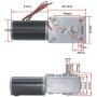 BRINGSMART 24V 5rpm DC Worm Gear Motor 70kg.cm Self-locking Reversed Mini Turbine Geared Motor for DIY Robot Rotating Table Door Lock Curtain Machine