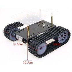 Professional Smart Tank Car Chassis with Double Layers, Tracked Crawler Remote Control Platform with Dual DC Motor Acrylic Plate for Arduino / Raspberry pi, DIY STEAM Science Project AI ROS