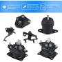 JDMON Compatible with 6Pcs Engine Motor Mount Transmission Mount Honda Accord 2.4L 2003-2007 Auto Transmission Compatible with A4509 A4510 A4516 A4517 A4526HY A4542