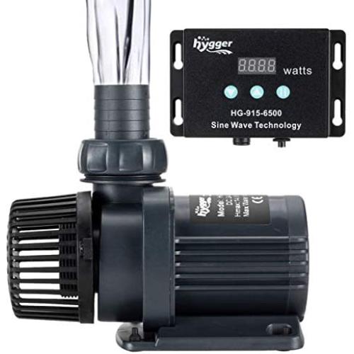 Hygger 1720GPH Quiet Submersible and External 24V Water Pump, with Controller (30%-100% Settings), Powerful Return Pump for Fish Tanks, Aquariums, Ponds, Fountains, Sump, Hydroponics (55W, 14.8ft)