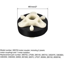 MECCANIXITY 285753 Driver Motor Coupler, Replaces for 1195967,PS1485646, 285753AVP, 280152 3pcs