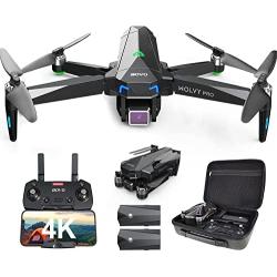 aovo Drones with Camera for Adults 4K UHD, 60 Minutes Flight Time Quadcopter with Brushless Motor, GPS Return Home, Follow Me Drones for Pro Includes 1 Extra Battery