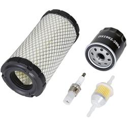 Golf Cart Tune Up Kit for EZGO RXV 2008 Up, EZGO TXT 2010 Up, 4 Cycle Models with Kawasaki Motor, Replace OEM Air Filter 28463-G01, Fuel Filter 72084-G01, Oil Filter 607454, Spark Plug 607462
