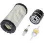 Golf Cart Tune Up Kit for EZGO RXV 2008 Up, EZGO TXT 2010 Up, 4 Cycle Models with Kawasaki Motor, Replace OEM Air Filter 28463-G01, Fuel Filter 72084-G01, Oil Filter 607454, Spark Plug 607462
