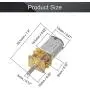 Fielect Mini Gear Motor DC 12V 2000RPM Micro Gear Motor, Speed Reduction Motor GA12-N20 for RC Car, Robot Model, DIY Engine Toys Fielect Mini Gear Motor DC 12V 2000RPM Micro Gear Motor, Speed Reduction Motor GA12-N20 for RC Car, Robot Model, DIY Engine Toys