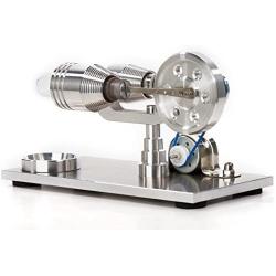 Sunnytech Hot Air Stirling Engine Motor Model Educational Toy Electricity Generator Colorful LED SC (SC010)