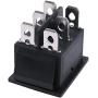 TWTADE Momentary Polarity Reverse Switch DC 12V 10A Motor Control 6 Pin 3 Position (ON)-Off-(ON) AC 110V-220V Black Boat Rocker Toggle Switch With Wire KCD2-223-JT