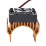 Hosim RC Motor Heatsink 40mm with Fan fits Brush RC CAR 540 550 Upgrades RC Cooling Fan for Brushless 3650 3660 3674 Electric Motors of 1/10 RC Crawler Car Truck Buggy (Gold)
