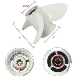 NovelBee Aluminum Alloy Boat Propeller for Yamaha 9.9-15 HP Outboard Motor