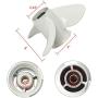NovelBee Aluminum Alloy Boat Propeller for Yamaha 9.9-15 HP Outboard Motor