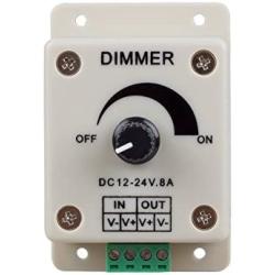 Hiletgo 3pcs DC12-24V 8Amp 0%-100% PWM Dimming Controller for LED Lights, Ribbon Lights,Tape Lights,Dimmer is compatible with Hilight, LEDwholesaler, fillite, and others strips