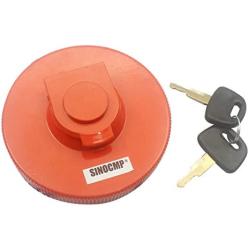 Excavator Fuel Tank Cap - SINOCMP 2 Key Fuel Tank Cap Assy For Hitachi EX200-2 EX120-2 Locking Fuel Cap Excavator Parts, 3 Month Warranty