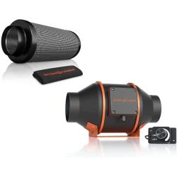 4 Inch Inline Duct Fan and 4 Inch Carbon Filter