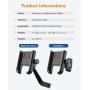UBeesize Motorcycle Rearview Mirror Phone Mount, Cell Phone Holder for Motor Full Aluminum Alloy Universal Smartphone Holder Mount【Φ10mm】 for iPhone, Galaxy, Google Holds Phones Width Up to 3.7”