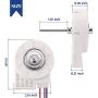 BCD-330WTV 12V 4W Freezing Fan Motor ZWF-02-4 Replacement for Midea Refrigerator 50240401000p