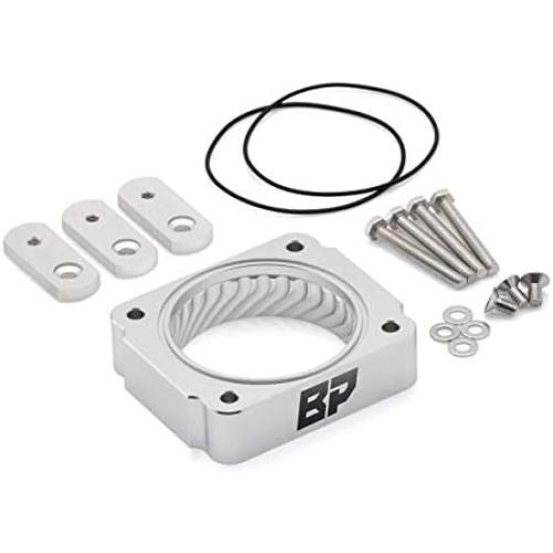 BlackPath - Fits Ford F-150 F-250 Super Duty F-350 Super Duty Throttle Body Spacer Performance (Silver) T6 Billet