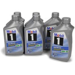 Mobil 1 (103535-6PK High Mileage 10W-30 Motor Oil, 1 Quart, (Pack of 6)