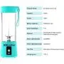 Blendest Portable Blender, USB Travel Juice Cup Personal Travel Blender Baby Food Mixing Machine with Updated 6 Blades with Powerful Motor Speed 18,000 rpm Rechargeable Battery,13.5 OZ (400ml) Mint Blue