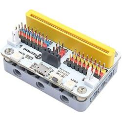 ELECFREAKS microbit Wukong Expansion Board Adapter for microbit Drive 8-Way Servo / 2-Way Motor / 8-Way Sensor, Breakout Board with 400mAh Li-ion Battery / 8 LED / 4 Rainbow LED