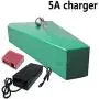 Jieoto Lithium Battery Pack 24V 48AH Ebike Lithium Battery Pack Electric Bike Battery with Charger, for 200W ~ 500W Motor Electric Bike Motorcycle Scooter