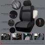 CAR PASS Rainbow Universal Fit 3D Air Mesh Car Seat Cover with 5mm Composite Sponge Inside,Airbag Compatible (Black Gray)