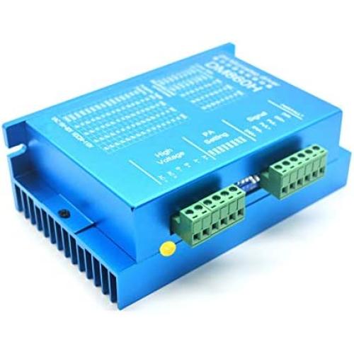 EASON Digital Stepper Motor Driver DM860H 128 Subdivision DC24-110V 6.0A for CNC Cutting Driver for Nema 23 to 42 Stepping Motors (Blue)