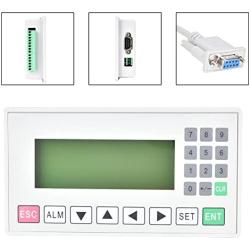 WagNian PLC All-in-one Controller,OP320- A-1-10MR, DC 24V Machine Operate Text Display Panel, 20 Keys Relay Output, LCD Screen Stepper Motor Control for CNC Router Engraving Milling, White, Standard