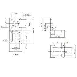 Chiloskit 2pcs Alloy Steel 42mm Stepper Motor Mounting Bracket Fixed Base Fixing Seat for Nema 17