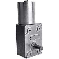 Jadeshay DC Reduction Motor-Reversible High Torque Worm Geared Motor DC 12V Reduction Motor CW/CCW, DC Worm Gear Motor 20RPM