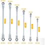 ORION MOTOR TECH Ratcheting Wrench Tool Set, Dual Head Metric Wrench Set with Long Handles Flex Head 12pt 72 Gear Ratchets, 8mm 9mm 10mm 11mm 12mm 13mm 14mm 15mm 16mm 17mm 18mm 19mm Ratchet Wrench Set