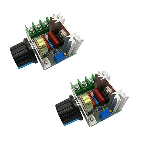2000W 25A PWM AC Motor Speed Control Module Speed Regulator AC 50-220V Adjustable Voltage Regulator, Pack of 2