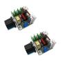 2000W 25A PWM AC Motor Speed Control Module Speed Regulator AC 50-220V Adjustable Voltage Regulator, Pack of 2