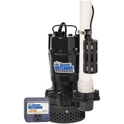 THE BASEMENT WATCHDOG Model BWT050 ½ HP 4,100 GPH at 0 ft. and 2,770 GPH at 10 ft. Cast Iron/Cast Aluminum Submersible Sump Pump with Caged Dual Micro Reed Float Switch