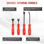 Orion Motor Tech 8pc Drum Brake Tool Kit, Drum Brake Tool with Drum Brake Spring Tool, Brake Spring Compressor, Brake Spring Pliers, Drum Brake Adjusting Tool, Brake Spoon Set, Brake Drum Tool Kit