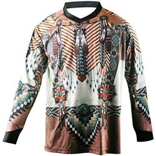 WeimoMonkey Cycling Jersey Mens Mountain Bike Motocross Jersey Long Sleeve MTB T-Shirt