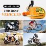 Motorcycle lock Anti-Theft, Linkax Motorcycle Alarm Disc Brake Lock Security Wheel Disc Lock Waterproof 110dB Alarm Sound with Reminder Cable and Carry Pouch for Motorbike Dirt Bike Moped Scooter