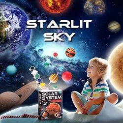 Byncceh Solar System Model Kit DIY Space 8 Planet Model Toy Set Planet Toy with Paint Make Your own Planet Art & Craft Educational STEM Space Toys for Kids with Painted Brush & Paints