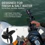 Seamax 12V PowerMax 2HP Brushless Trolling Motor, Stepless Speed Control, Equal to 65 Lb Thrust, 40 Inch Shaft