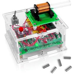 MiOYOOW Electromagnetic Transmitter DIY Electronics Kit, DIY Creative Shooting Game Toy Kit, Electronic Mini Voltage Converter Module, Soldering Practice Kit for Students and DIYers Leaning Soldering