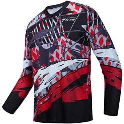 JPOJPO Downhill Cycling Jersey Mens Racing Jersey Long Sleeve MTB Bicycle Clothing Bike Shirt Motorcycle S-4XL
