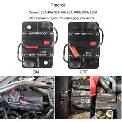 OUHL 200 Amp Circuit Breaker Manual Reset 30-250A for Car Truck Rv ATV Marine Trolling Motors Boat Vehicles,12V-48V DC (200A)