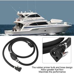 Marine Johnson 3/8in Boat Motor Fuel Gas Hose Line Assembly Primer Bulb Connector