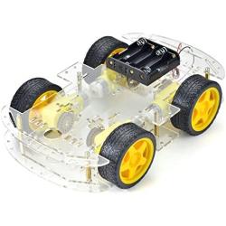 DollaTek Smart Motor Robot Car Battery Box Chassis Kit Speed Encoder for Arduino - Four Rounds