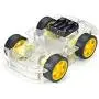 DollaTek Smart Motor Robot Car Battery Box Chassis Kit Speed Encoder for Arduino - Four Rounds