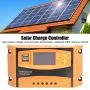 12V/24V Solar Charge Controller , Controllers Motor Speed Controllers ABS Solar Charge Discharge Regulator Large Display Screen Waterproof Photovoltaic Controller for Electronic Products[10A]